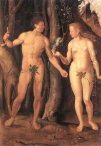Adam Et Eve by Maerten Jacobsz van Heemskerck