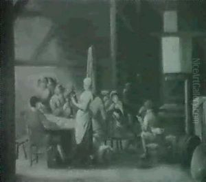Fumeur Et Fumeuse, Scene D'auberge