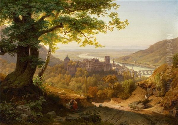Blick Auf Heidelberg Mit Dem Schloss - view 1