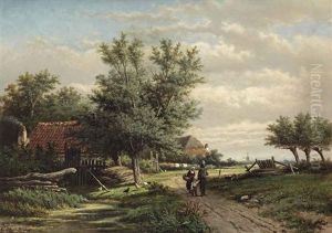A Peasant Family On A Path