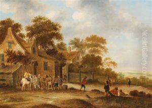 Resting Outside A Tavern by Thomas Heeremans