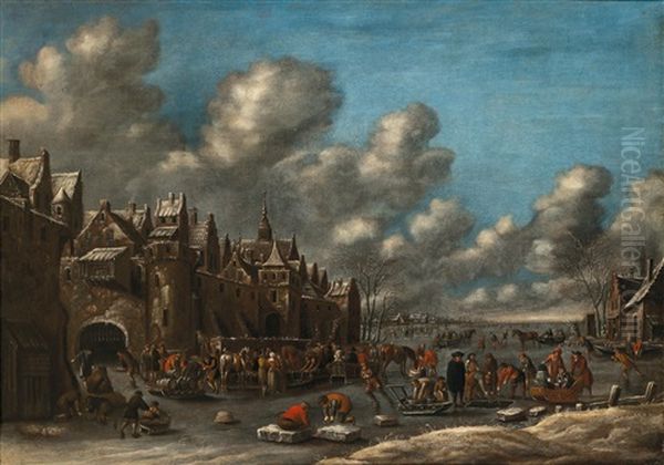 A Winter Landscape With Skaters - view 1