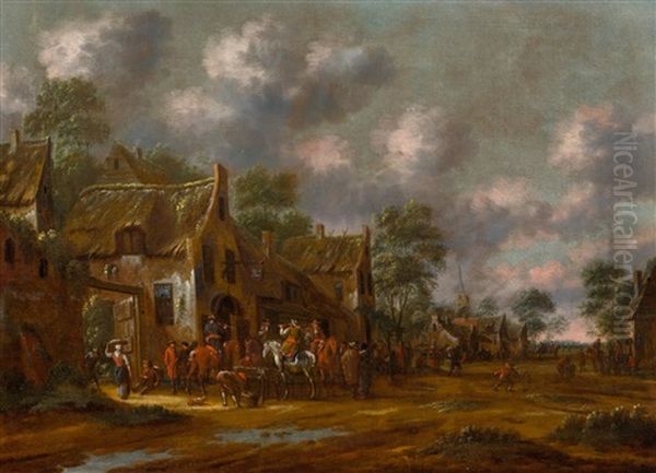 Travellers Resting In A Village - view 1