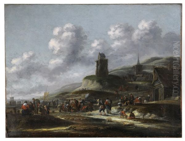 Fishermen On The Beach - view 1