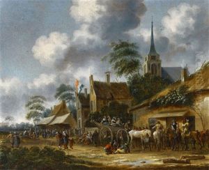 Travellers Resting by Thomas Heeremans