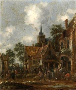 A Meat Market; And Figures Outside An Inn (2 Works) A Meat Market; And Figures Outside An Inn (2 Works)