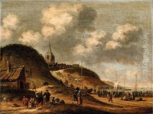 Strandansicht Bei Scheveningen by Thomas Heeremans