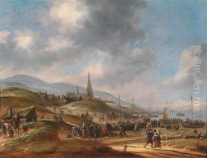 Ansicht Des Strandes Bei Scheveling