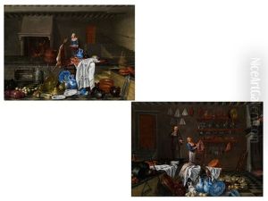Kuchenstucke Mit Kuchenstilleben (pair) by Thomas Heeremans