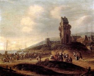 Vue De La Plage De Scheveningen by Thomas Heeremans