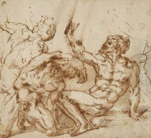 Trois Figures D'hommes Nus