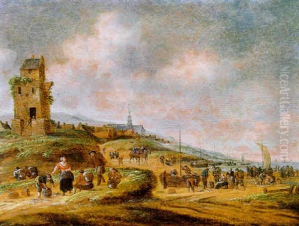 Fischmarkt An Der Kuste Von Egmont (?) - view 1