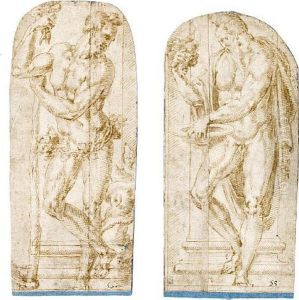 An Allegory Of The Month Of August, And An Allegory Of The Month Of September by Baccio Bandinelli