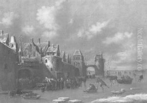Eisvergnugen Vor Der Stadtmauer by Thomas Heeremans