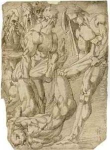 Studies Of Male Nudes by Baccio Bandinelli