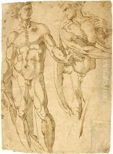 A Study Of Two Figures by Baccio Bandinelli