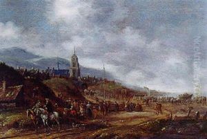 Pecheurs Sur La Greve by Thomas Heeremans