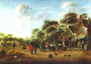 Jahrmarkt Auf Dem Dorfe Mit Quacksalber