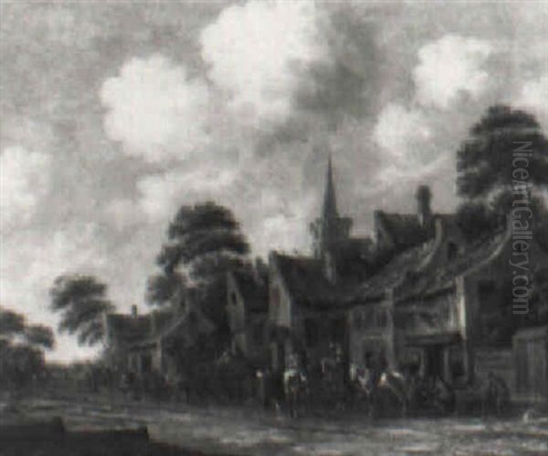 Travellers In Front Of A Tavern - view 1