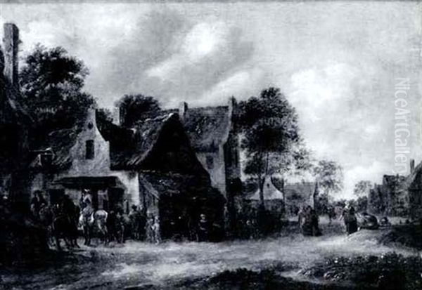 Villagers Gathered In A Town - view 1