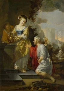 Rebecca Und Elezier by Hendrik Heerschop