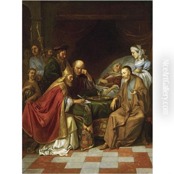 Zacharias Writing The Name Of Saint John The Baptist - view 1