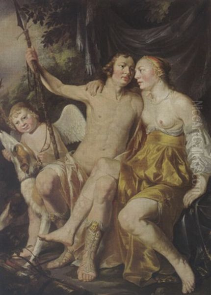 Venus, Adonis And Cupid, Together With Hounds - view 1