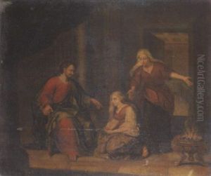 Christ In A House Of Martha And Mary by Hendrik Heerschop