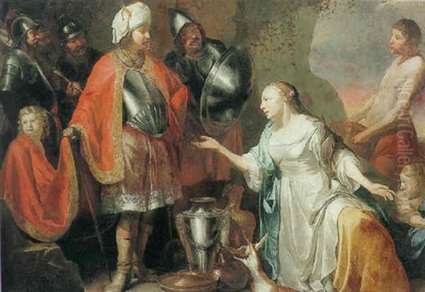 Abigail Offering Food And Drink To David - view 1