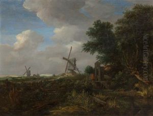 Bewaldete Landschaft by Gerrit van Hees