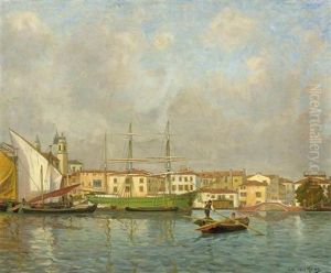 Ansicht Von Venedig by Gustav Adolf Van Hees