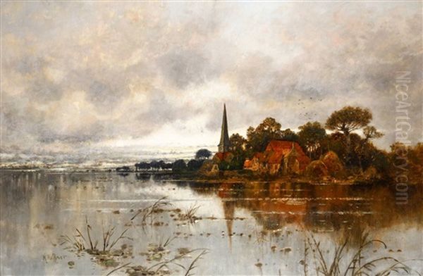 Riverscape With A Village - view 1