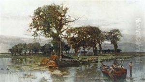 Flusslandschaft by Karl Heffner