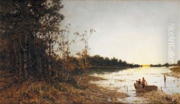 Pecheurs Au Soleil Couchant - view 1