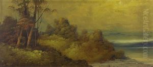 Trees By The Lake by Karl Heffner