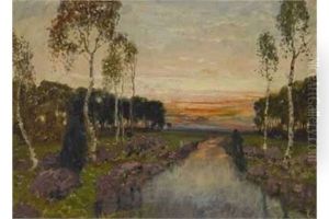 Abend In Der Heide by Karl Heffner