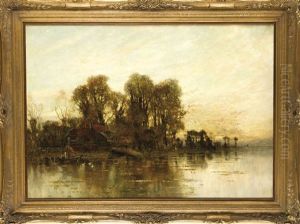 Flusslandschaft In Den Wroxham Broads Bei Norfolk