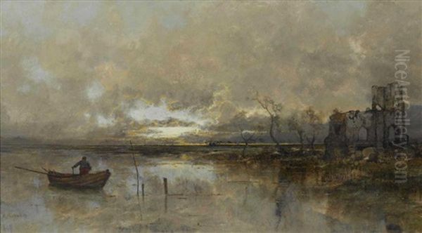 Uferlandschaft Mit Ruine - view 1