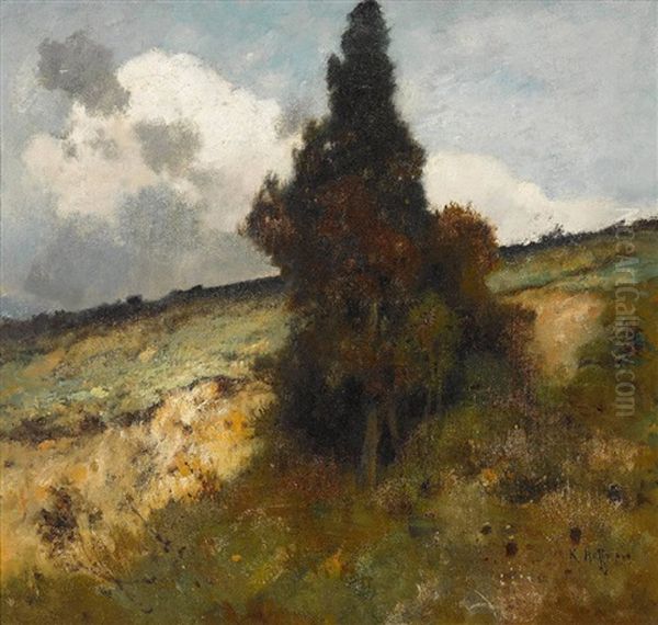 Landschaft Bei Aufziehendem Gewitter - view 1