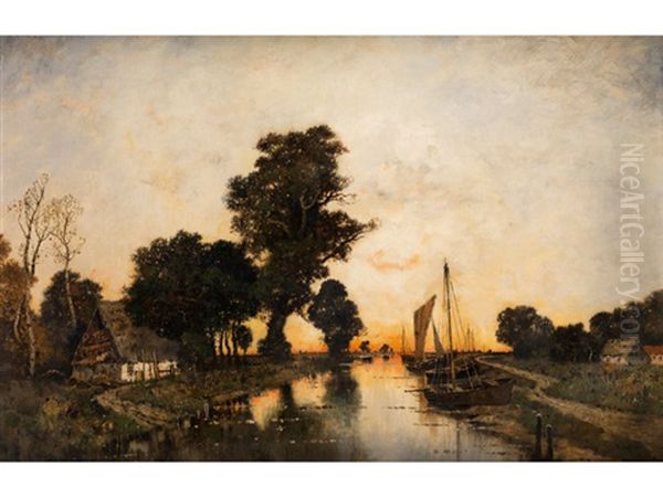 Abendliche Kanallandschaft - view 1