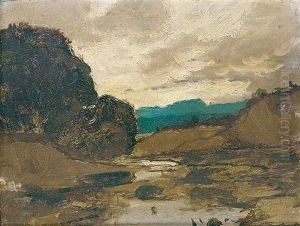 Sunset Over The River (+ 3 Others; 4 Works) by Karl Heffner