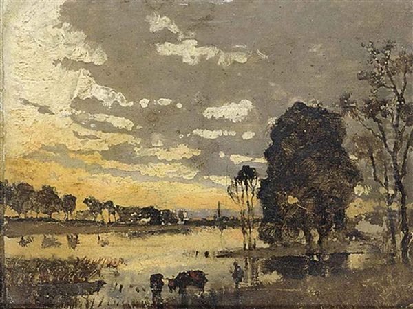 Sunset Over The River (+ 3 Others; 4 Works) - view 1