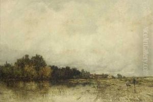 Jager Mit Hunden Auf Dem Heimweg by Karl Heffner