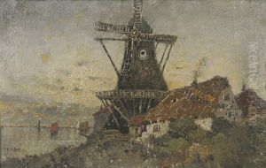 Windmuhle An Der Kuste by Karl Heffner