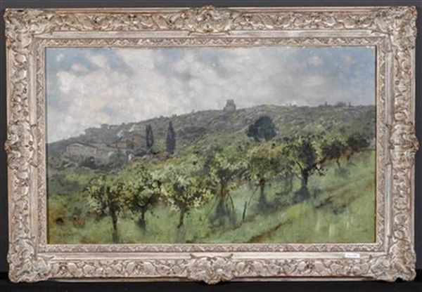 Mediterrane Landschaft Mit Hausern - view 1