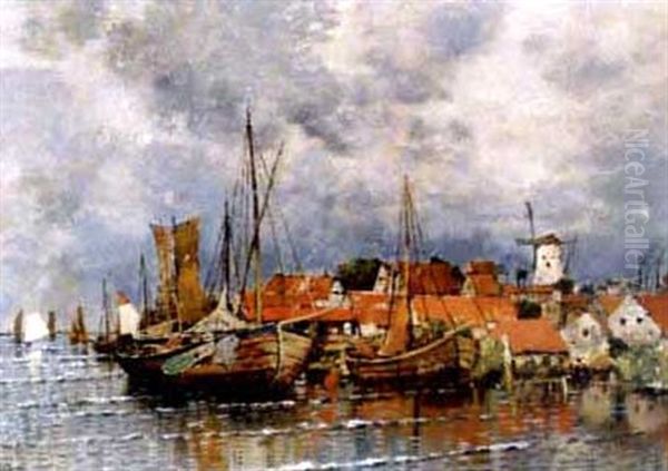 Moored Boats And Shipping In A Harbour - view 1