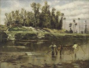 Fischer Am Flus by Karl Heffner