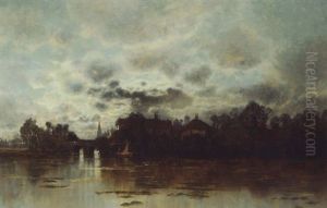 Flusslandschaft by Karl Heffner