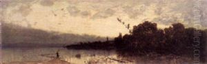 Abendstimmung An Einem Stillen See by Karl Heffner