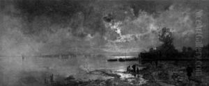Abend An Einem Bayrischen See by Karl Heffner